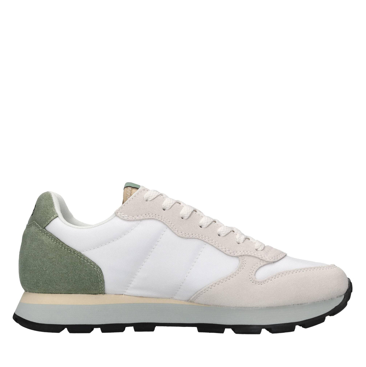Sneakers in camoscio pelle e tessuto 