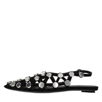 Ballerine slingback Grid in camoscio con applicazione di specchietti 