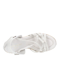 Sandali in pelle e rafia 