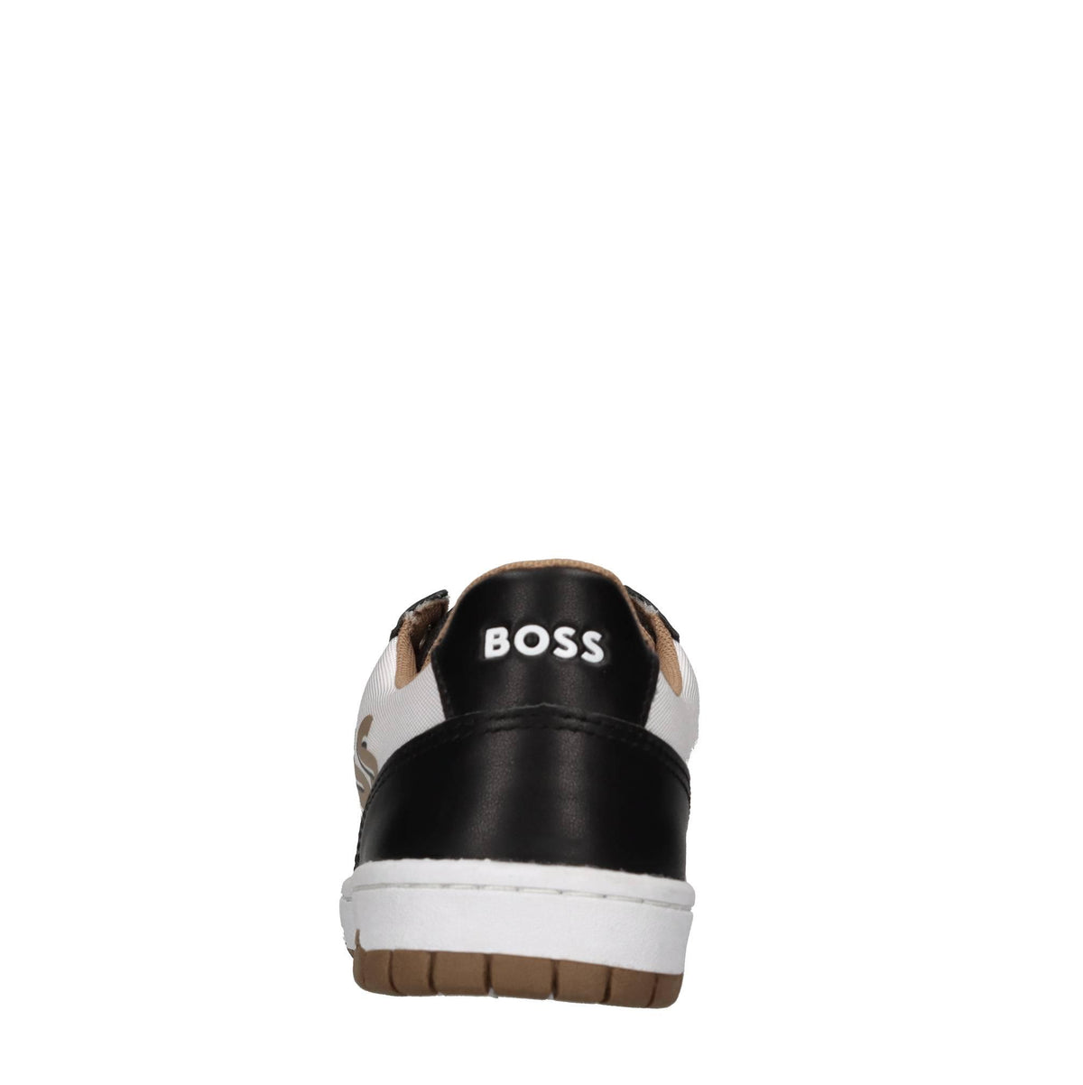 Sneakers in pelle e tessuto 
