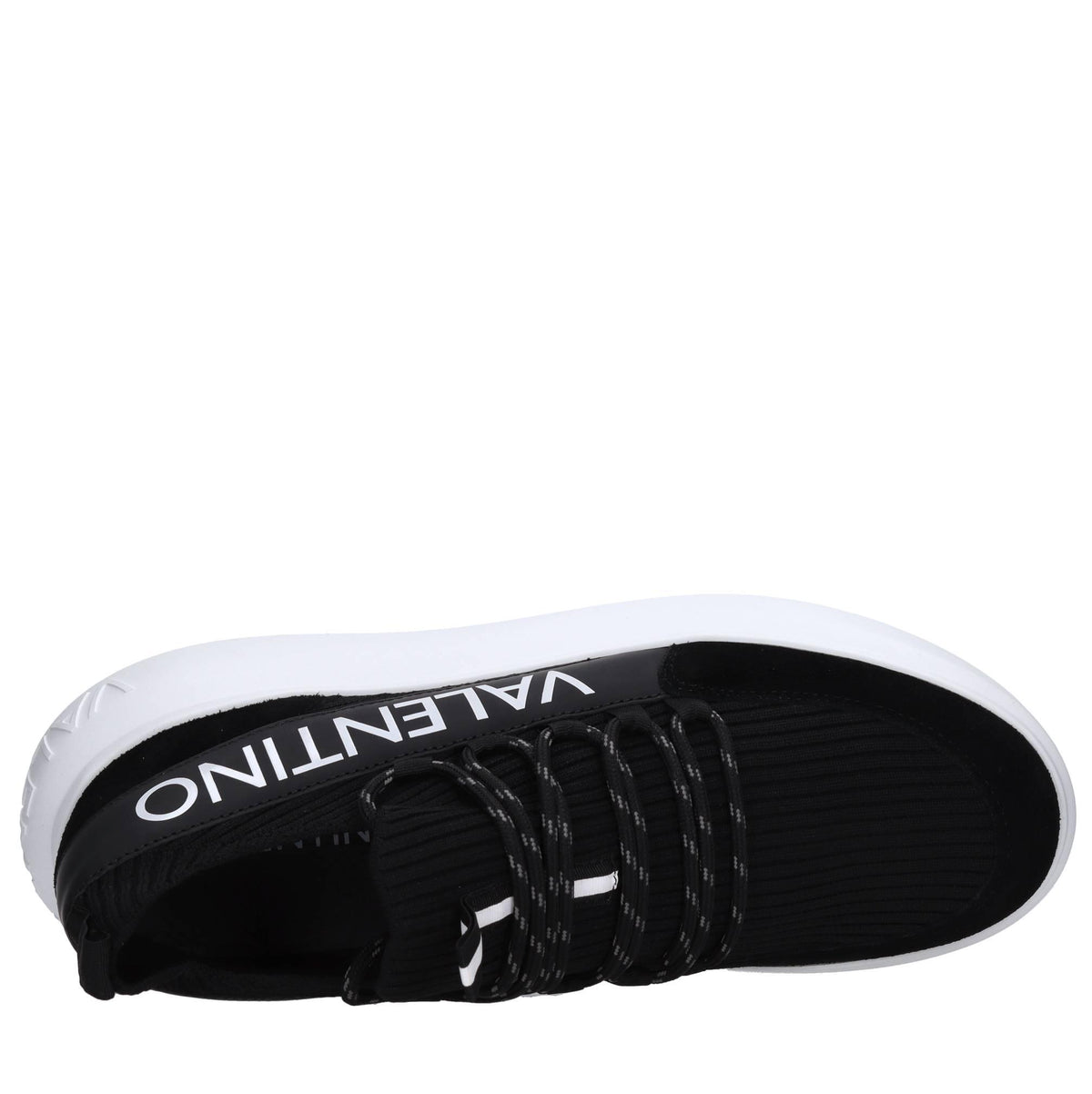 Sneakers in pelle e tessuto 