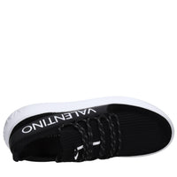 Sneakers in pelle e tessuto 