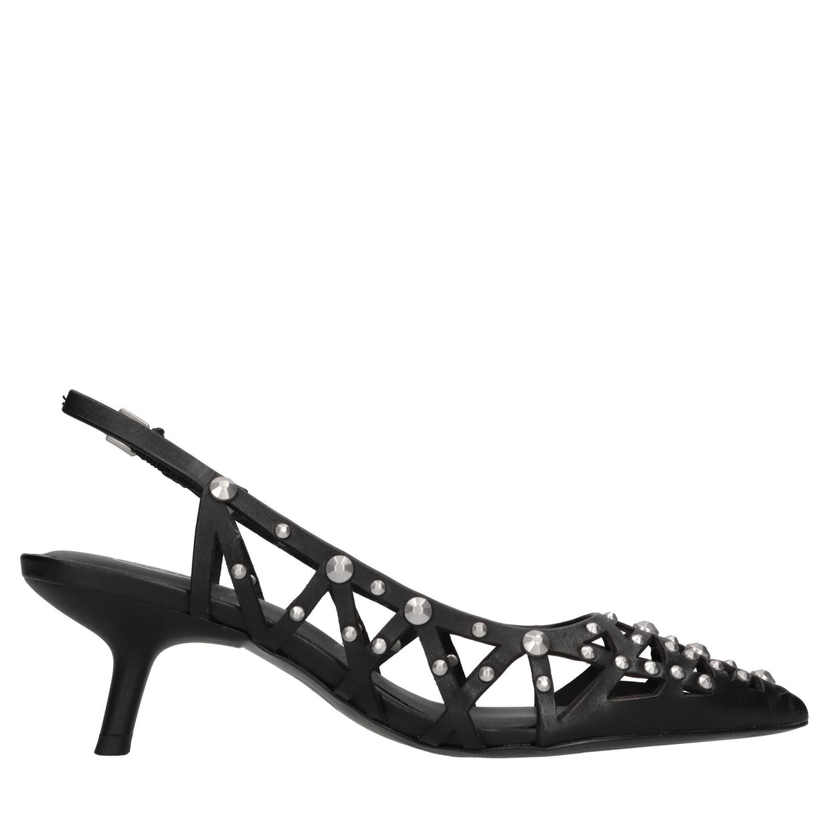 Décolléte slingback  in pelle 