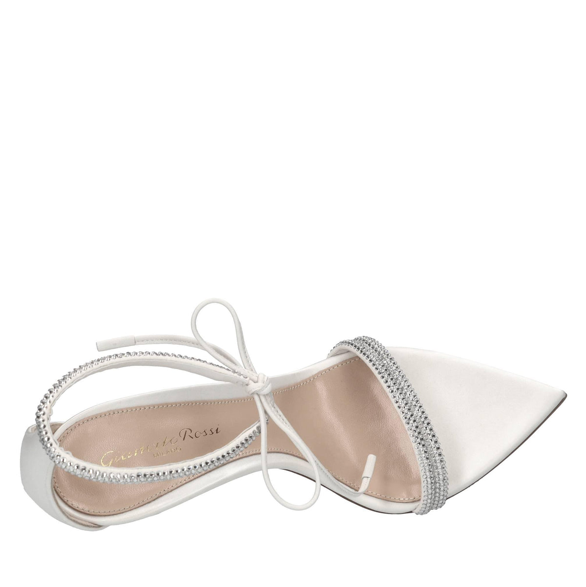 Sandali in raso e strass 