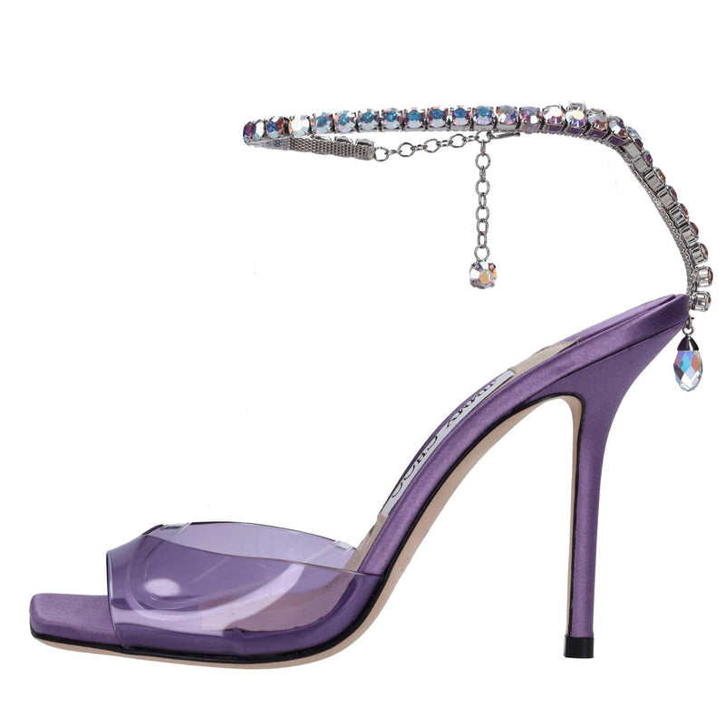 Sandali in plexi e strass 