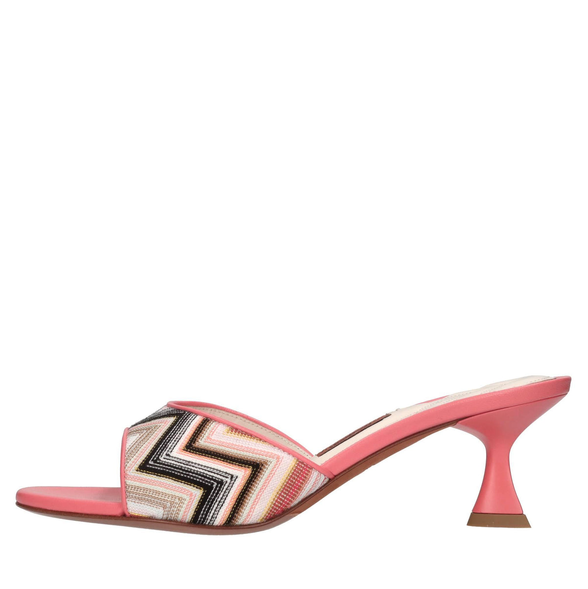 Mules Cara in pelle e tessuto 
