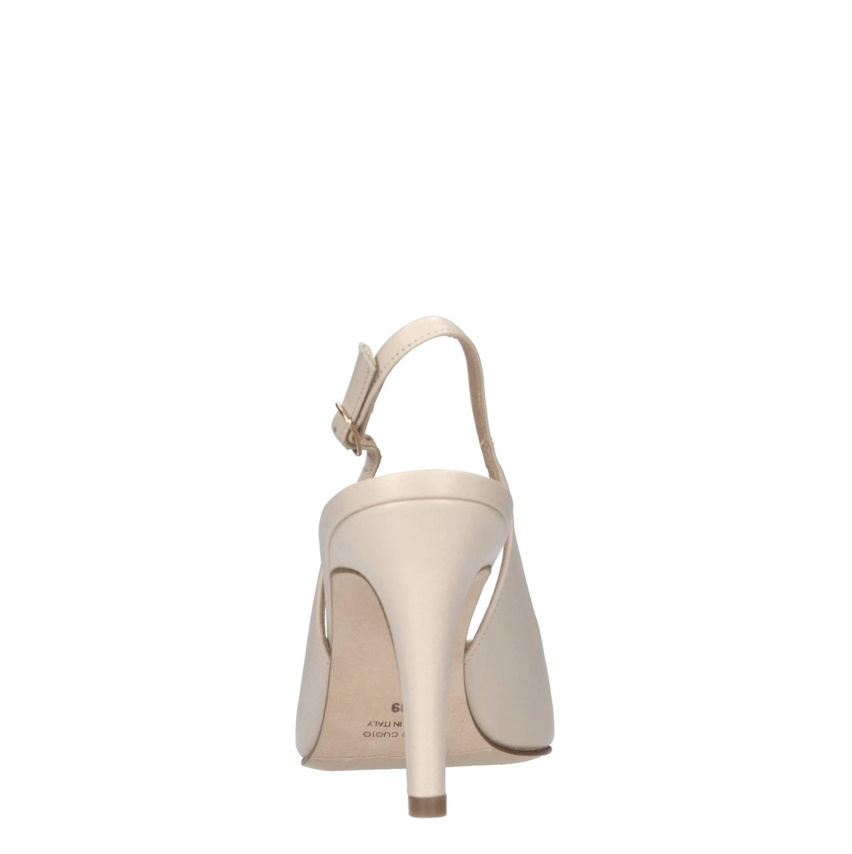 Décolleté slingback in pelle 