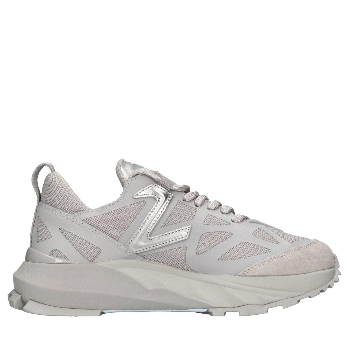 Sneakers in ecopelle e tessuto 