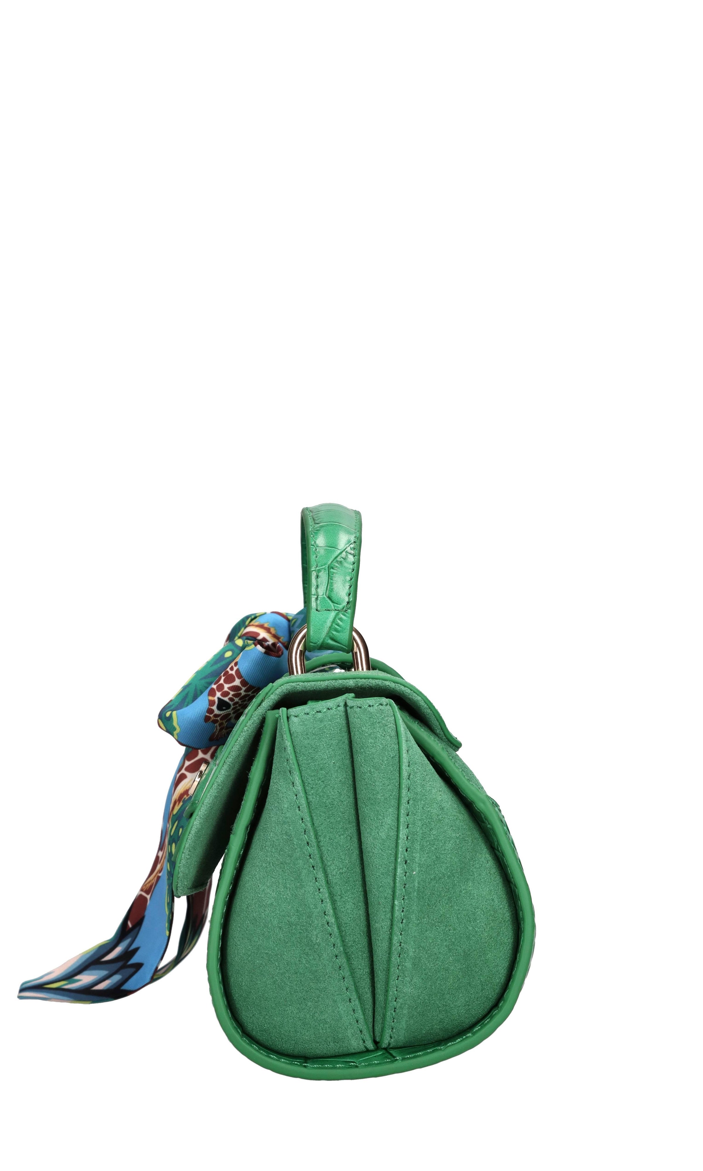 Borsa mini Tempest in camoscio e pelle 