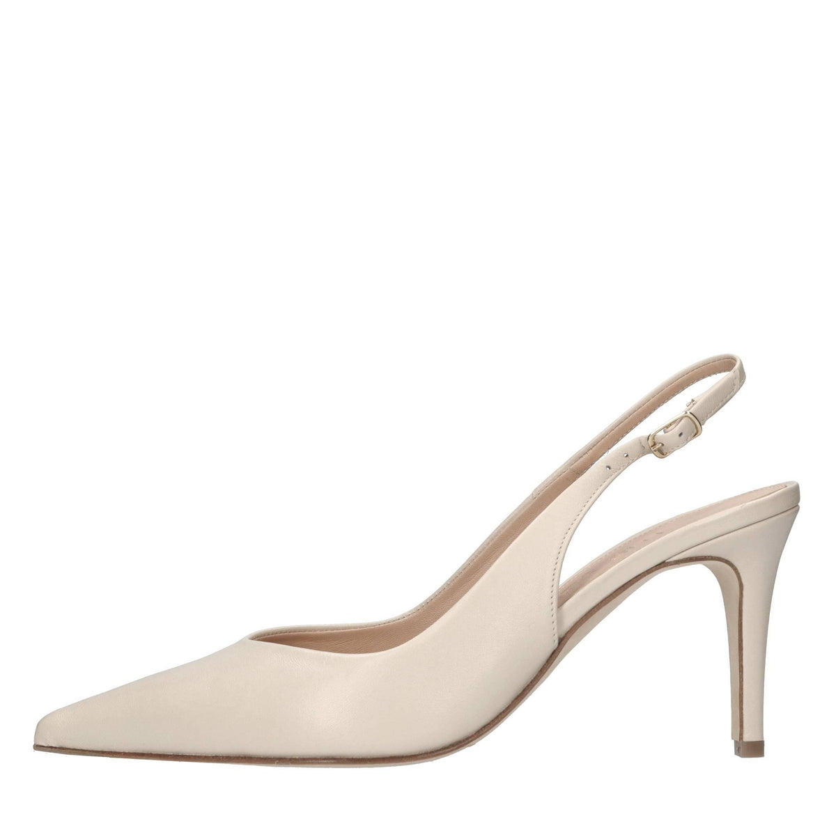Décolleté slingback in pelle 