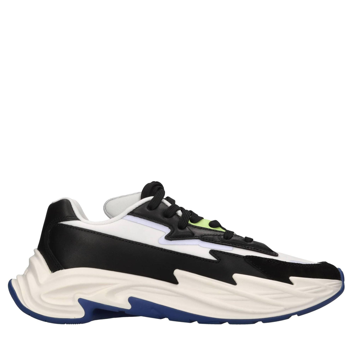 Sneakers Run Row in pelle e tessuto 