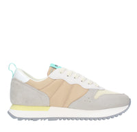 Sneakers in camoscio pelle e tessuto 