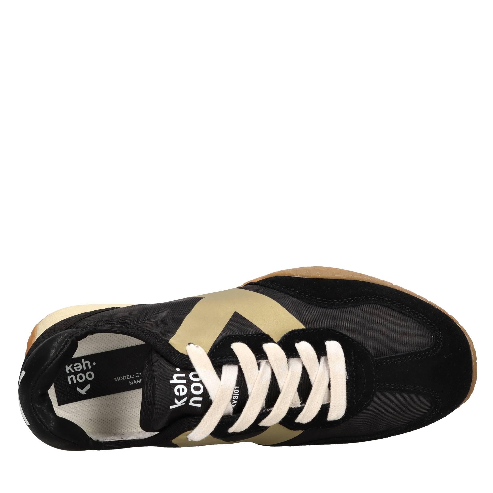 Sneakers in camoscio tessuto e gomma 