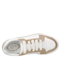 Sneakers in pelle e strass 