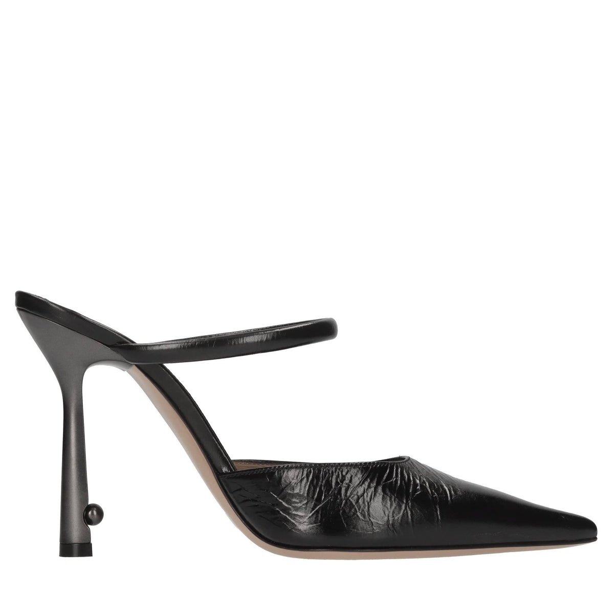 Mules Lollipop Metal in pelle 
