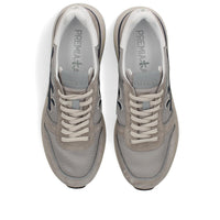 Sneakers in pelle ecopelle e tessuto 