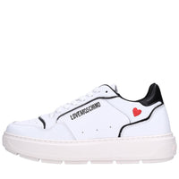 Sneakers in pelle e tessuto 
