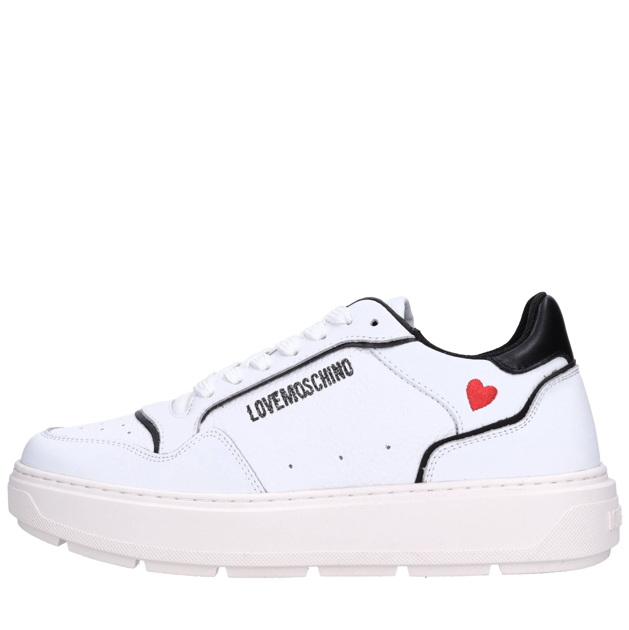 Sneakers in pelle e tessuto 