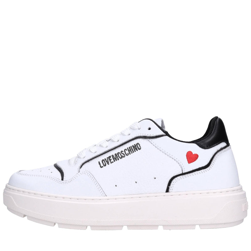 Sneakers in pelle e tessuto 