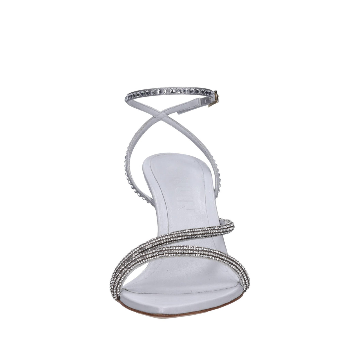 Sandali in pelle cristalli e strass 