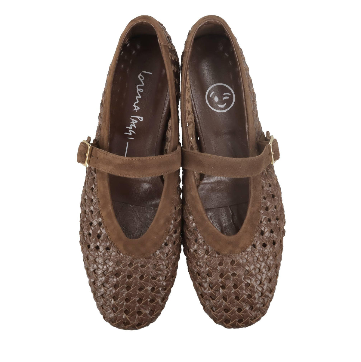 Ballerine in camoscio e pelle 