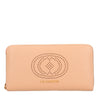 LA CARRIE Drilled logo big leather wallet