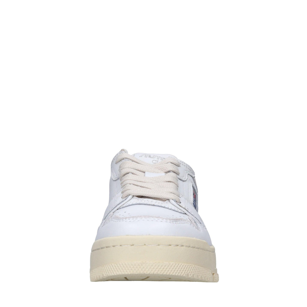 Sneakers in pelle e tessuto 