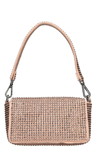 Borsa mini My Love in raso e strass 
