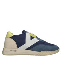 Sneakers in camoscio e tessuto 