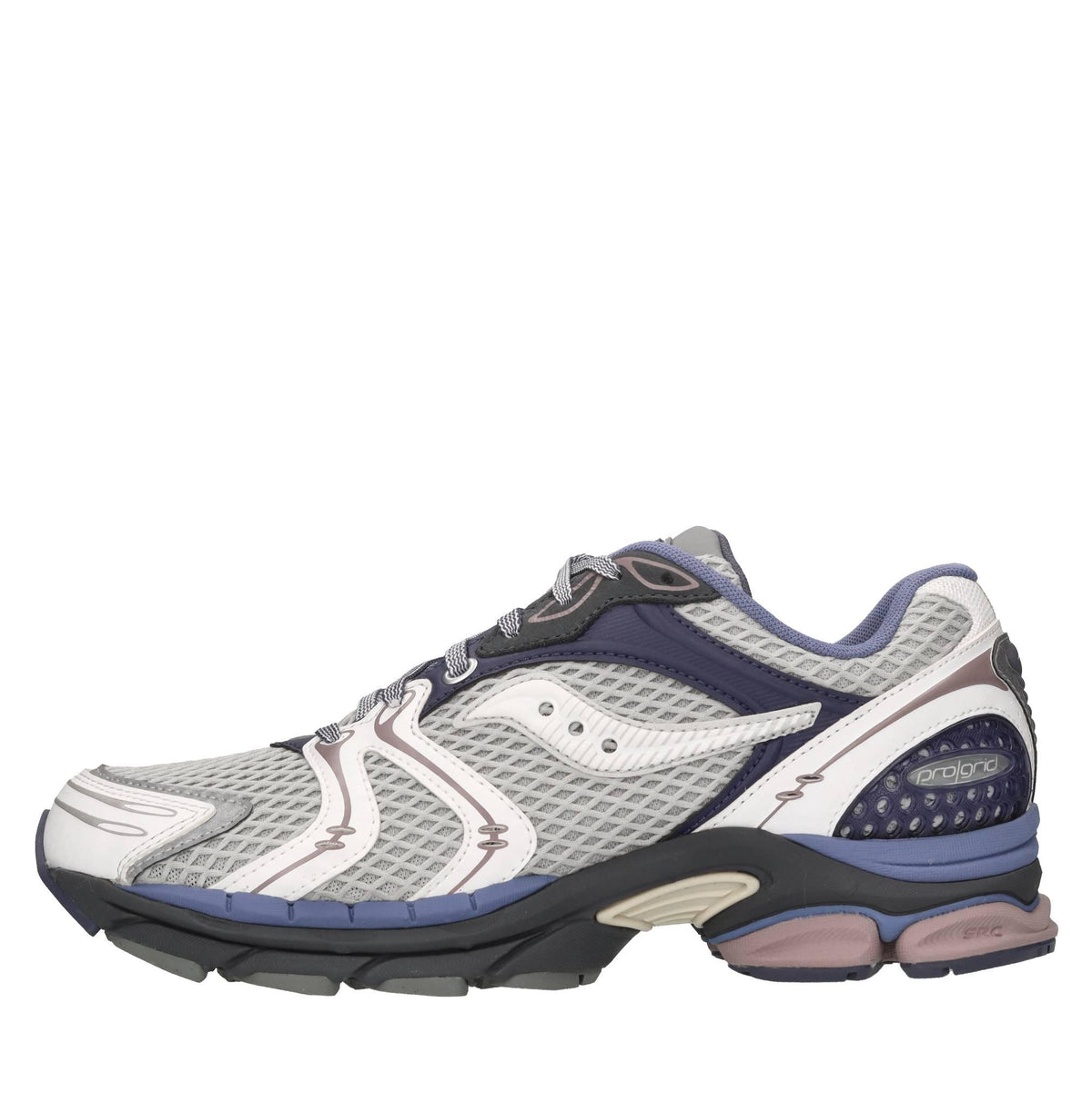 Sneakers in pelle e tessuto 