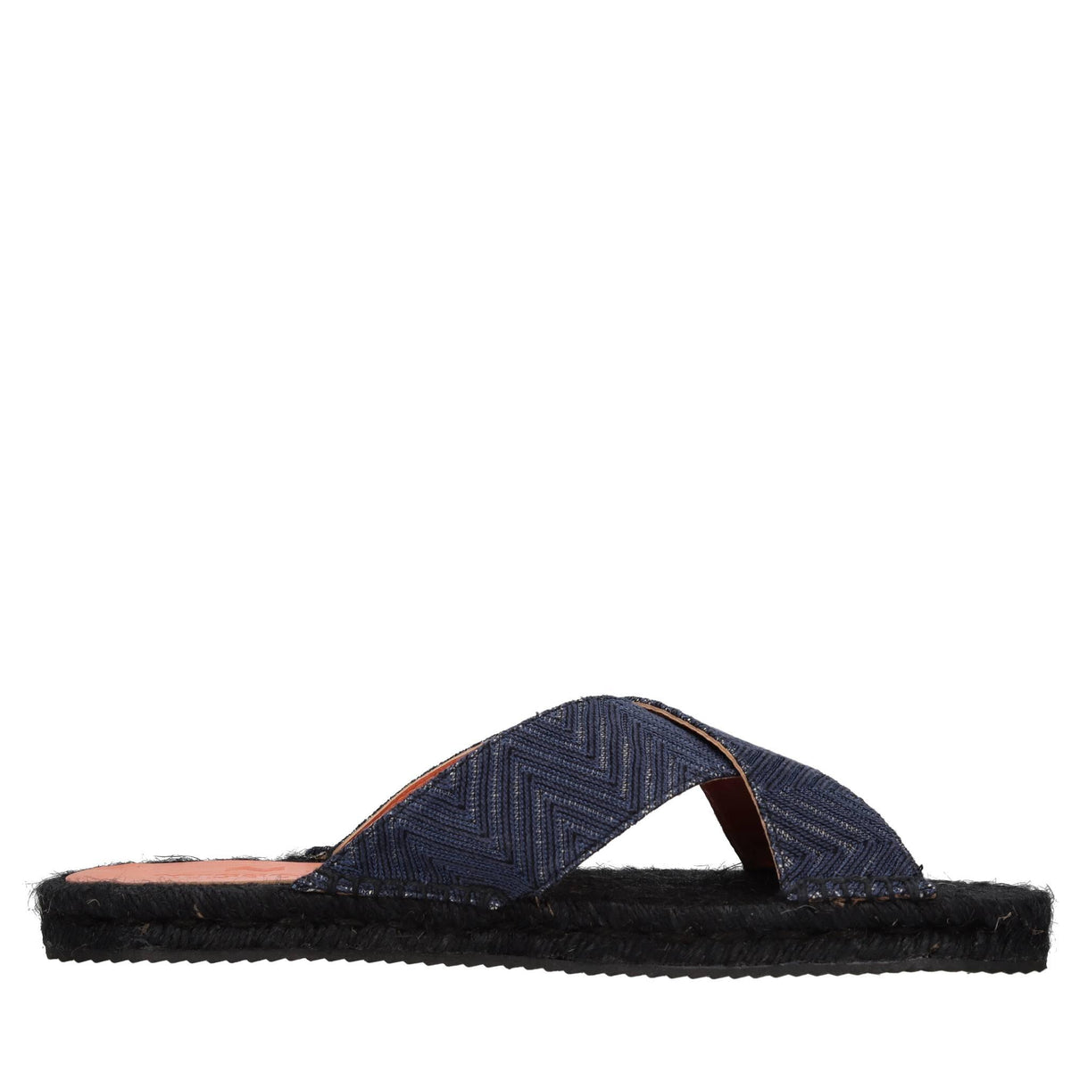 Mules in tessuto zig zag 