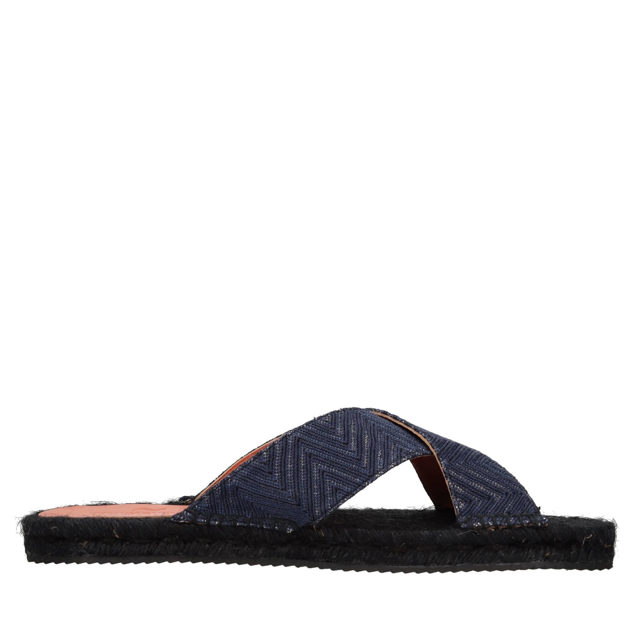 Mules in tessuto zig zag 