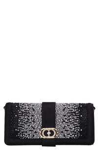 Borsa Night Edition in raso e strass 