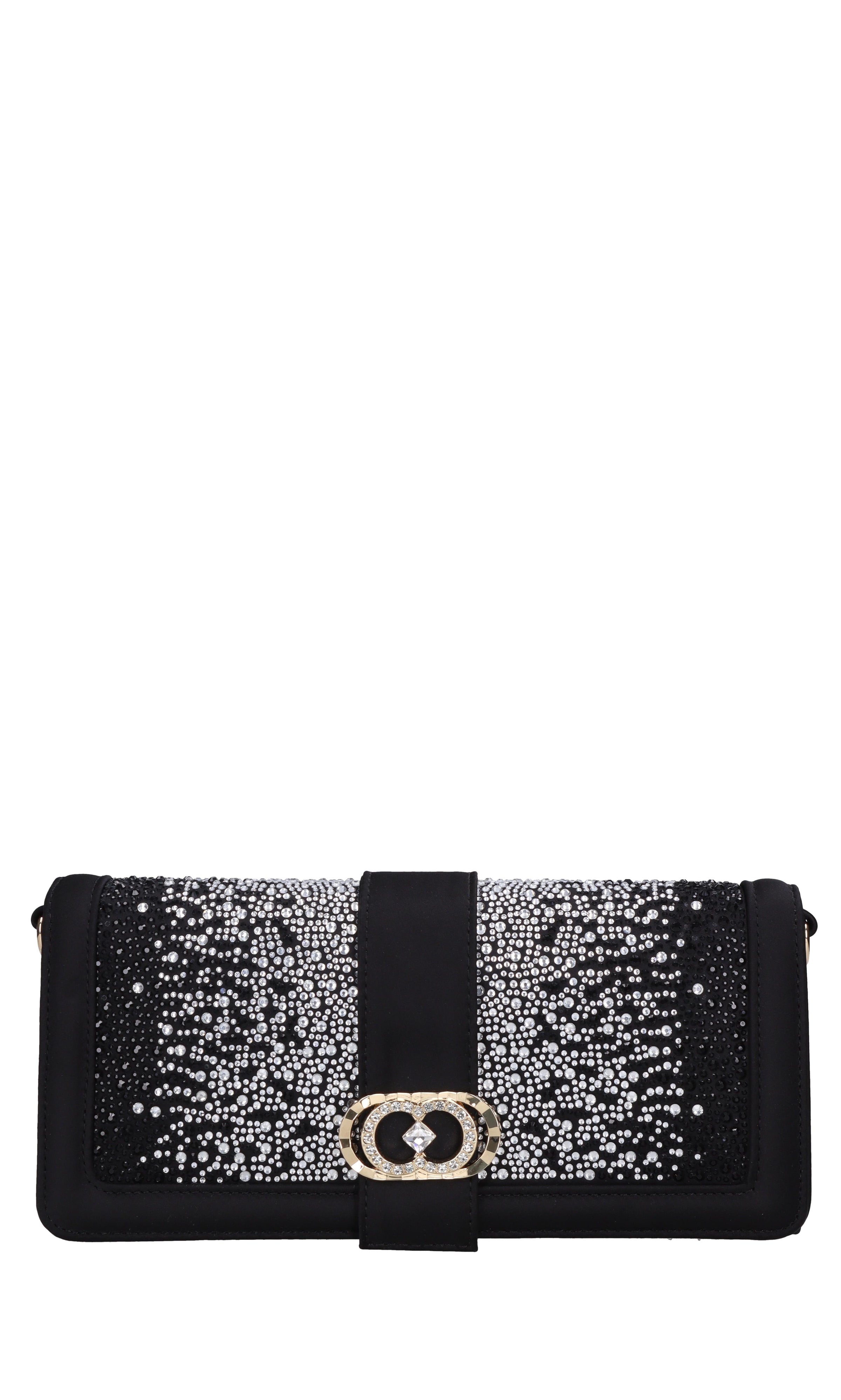Borsa Night Edition in raso e strass 