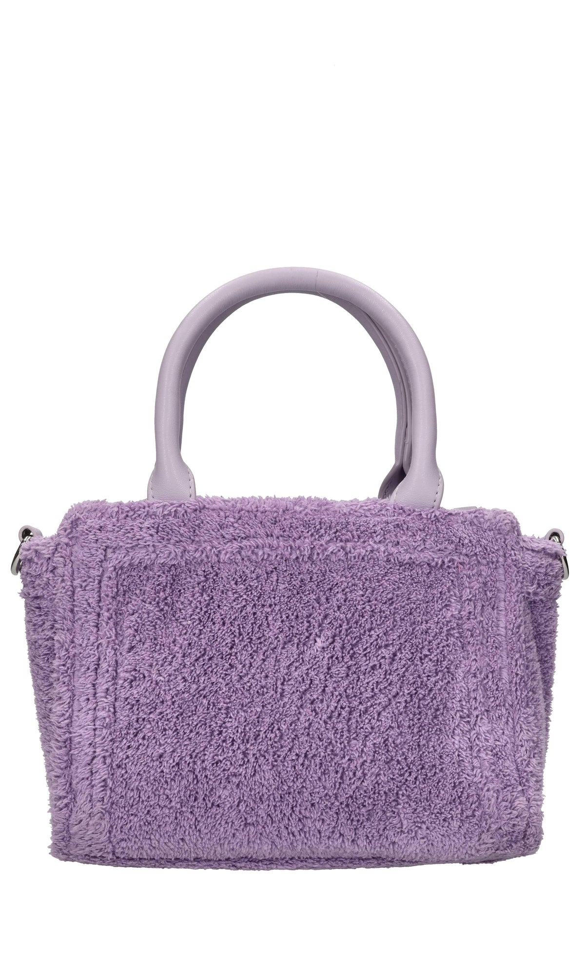 Borsa in ecopelle e tessuto 