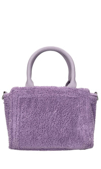 Borsa in ecopelle e tessuto 