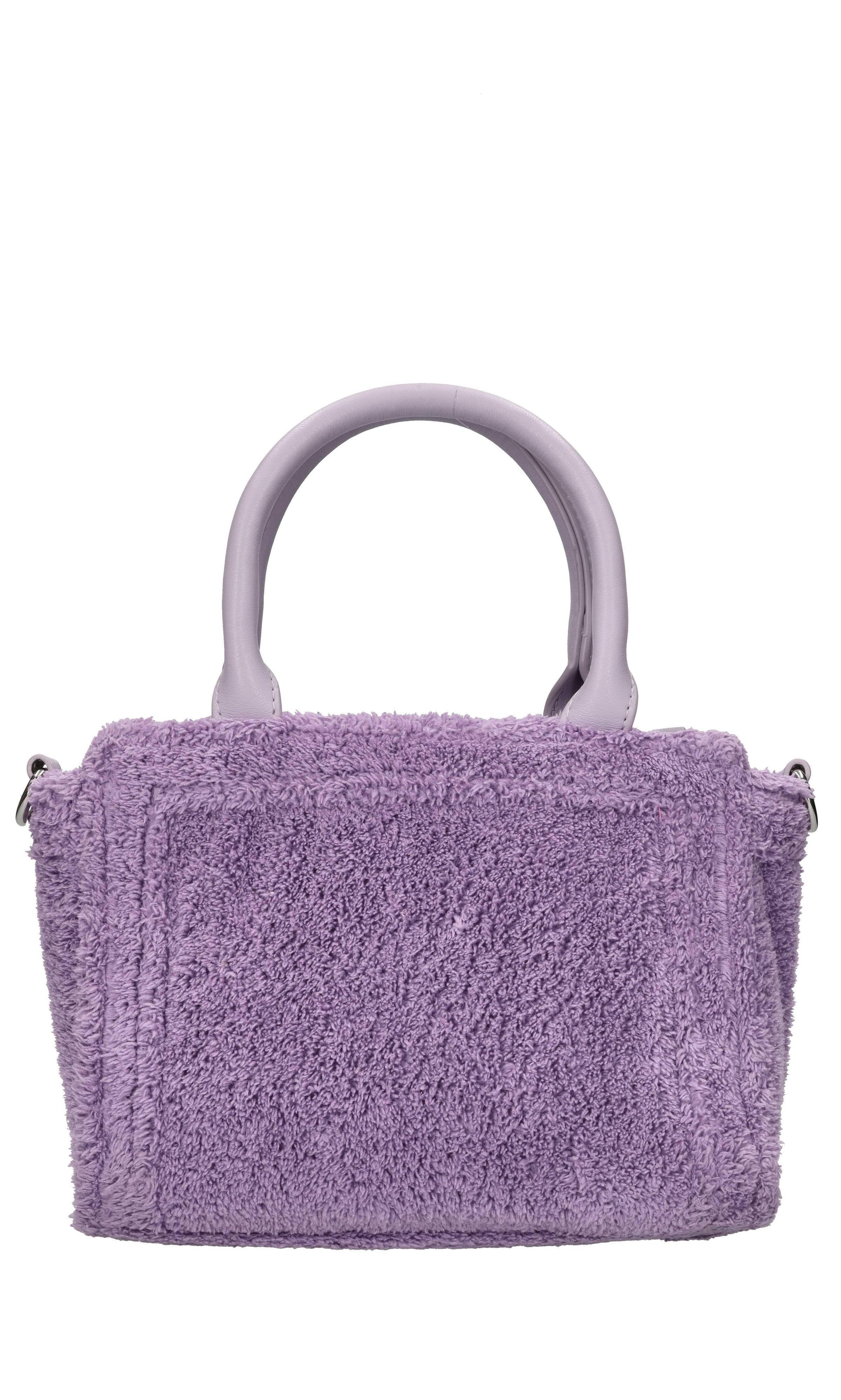 Borsa in ecopelle e tessuto 