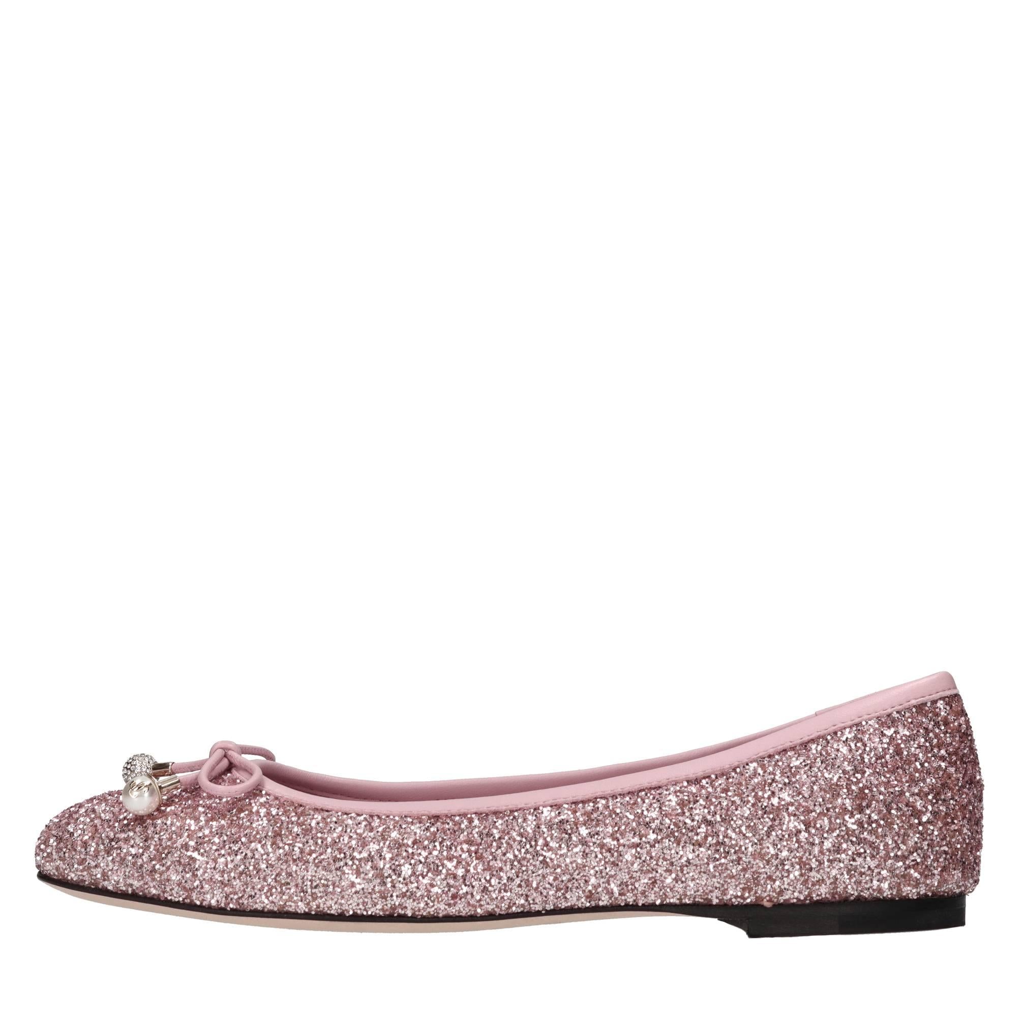 Ballerine in pelle e glitter 