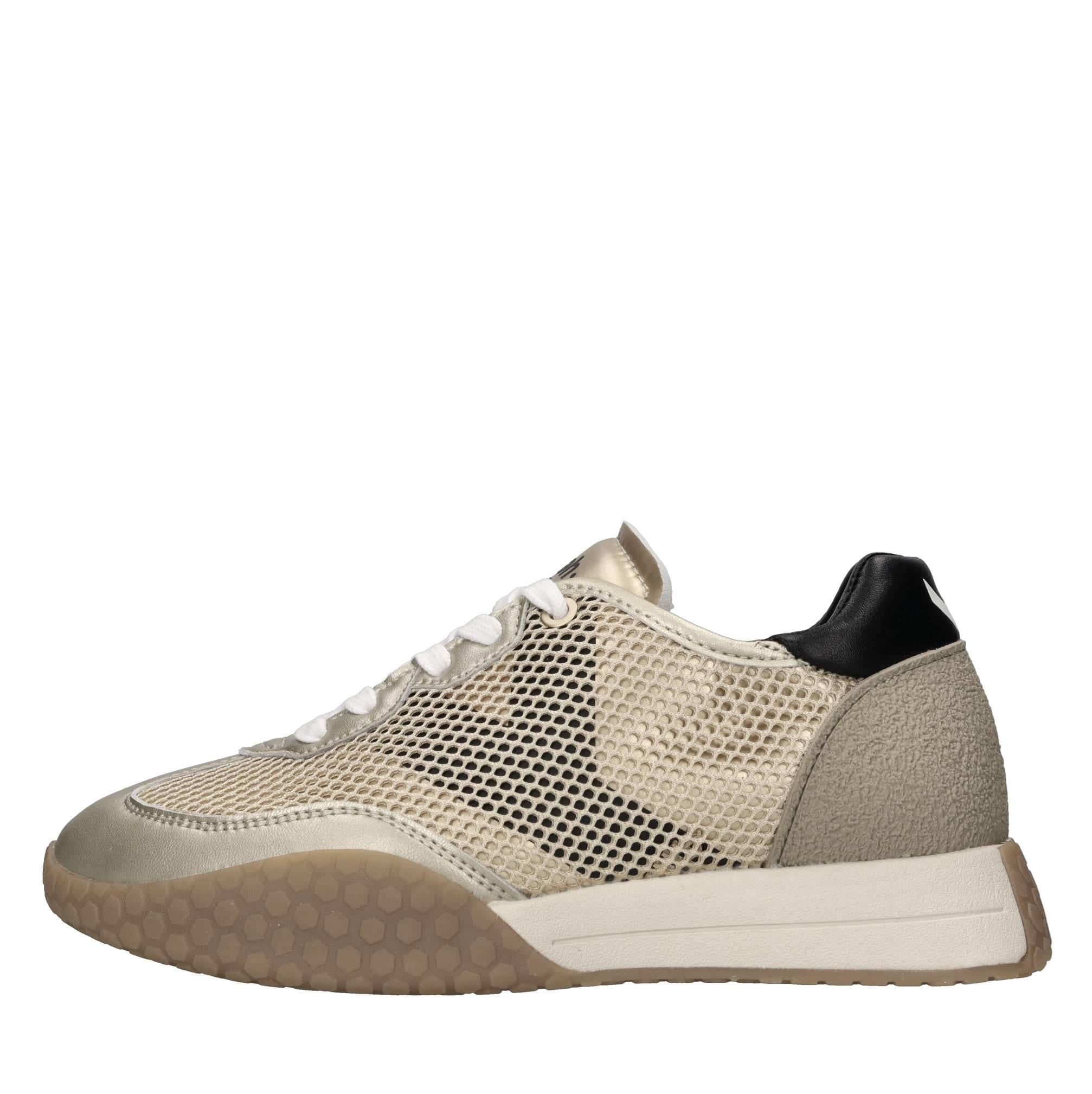 Sneakers in pelle ecopelle e tessuto 