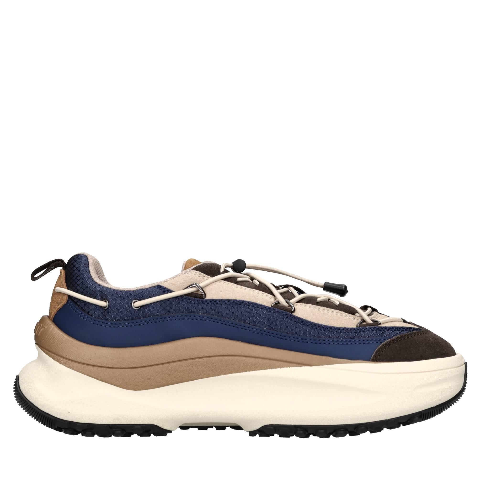 Sneakers in camoscio,pelle e tessuto 