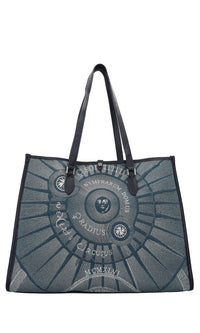 Borsa in tessuto ed ecopelle 