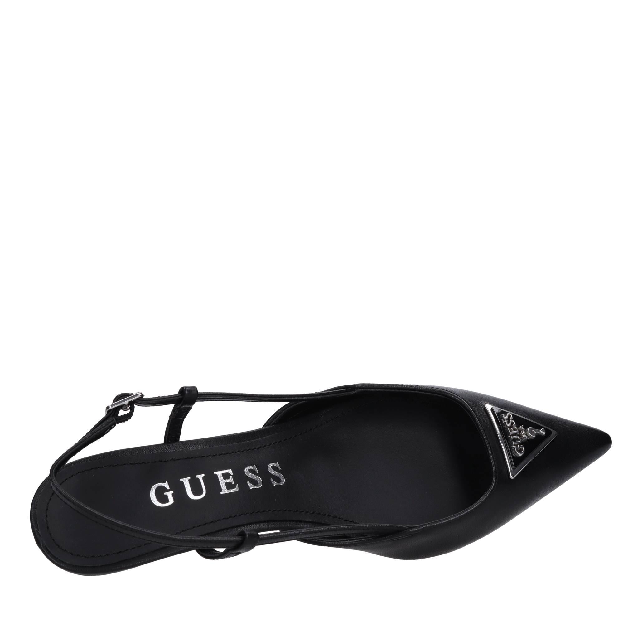 Décolleté slingback in pelle 