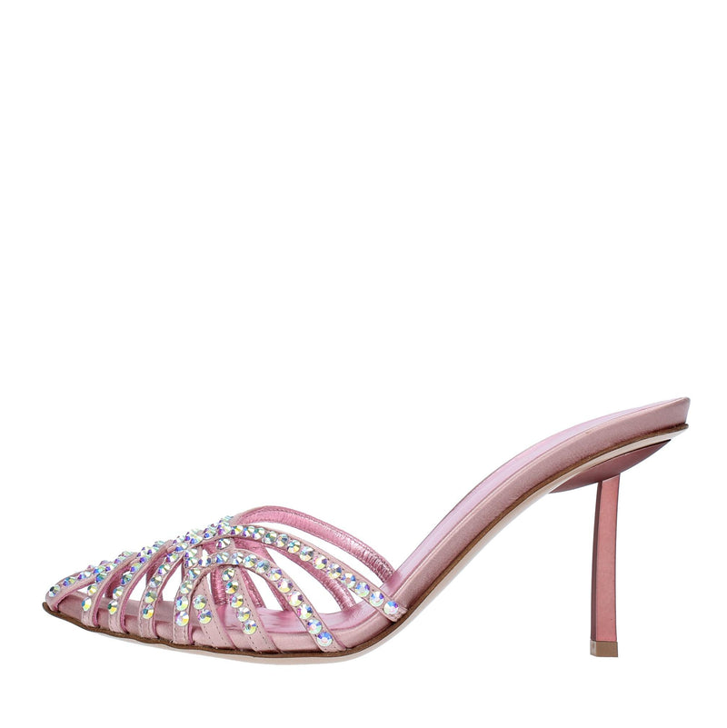 Mules in raso e strass 