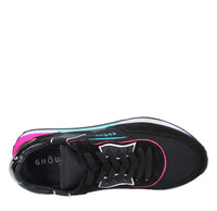 Sneakers in camoscio,tessuto e pelle 