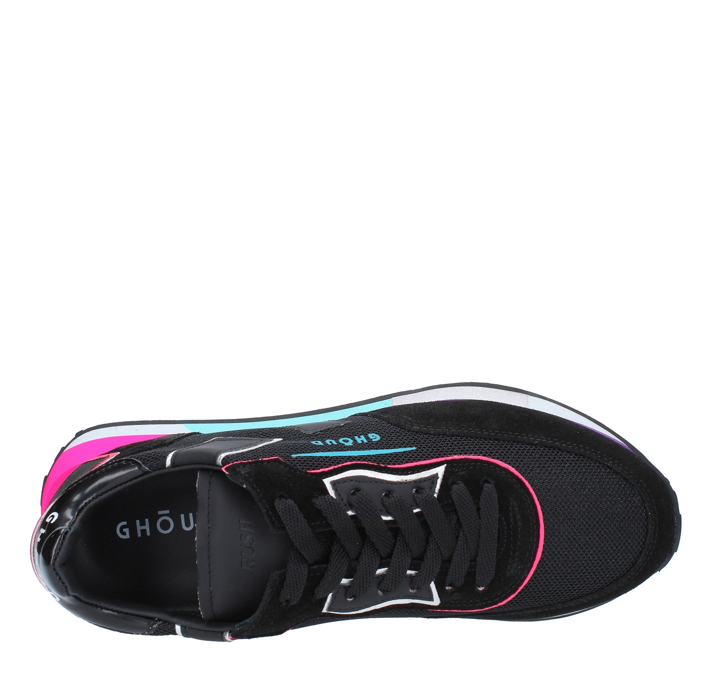 Sneakers in camoscio,tessuto e pelle 