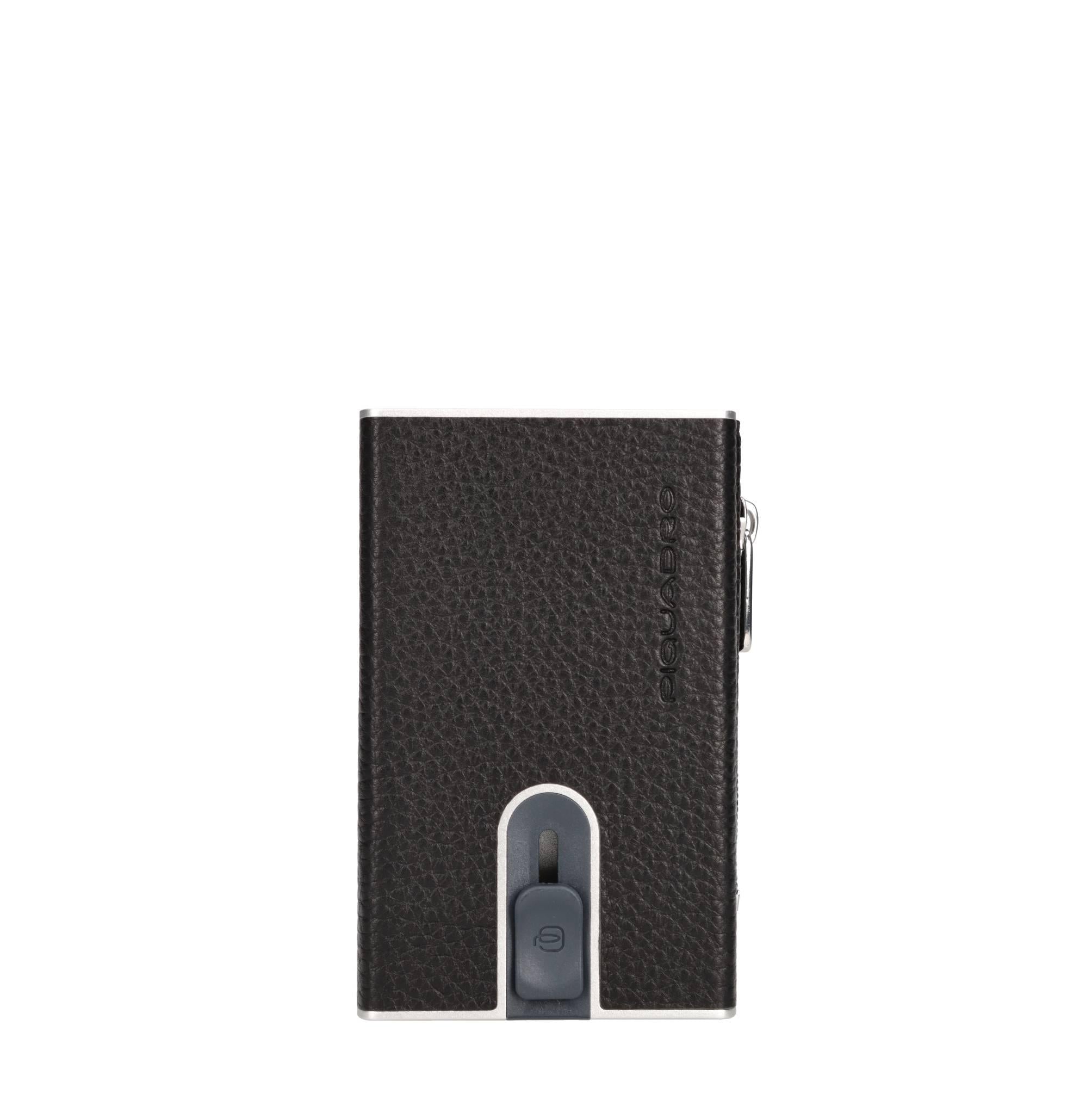 Portafoglio e porta carte di credito in pelle 