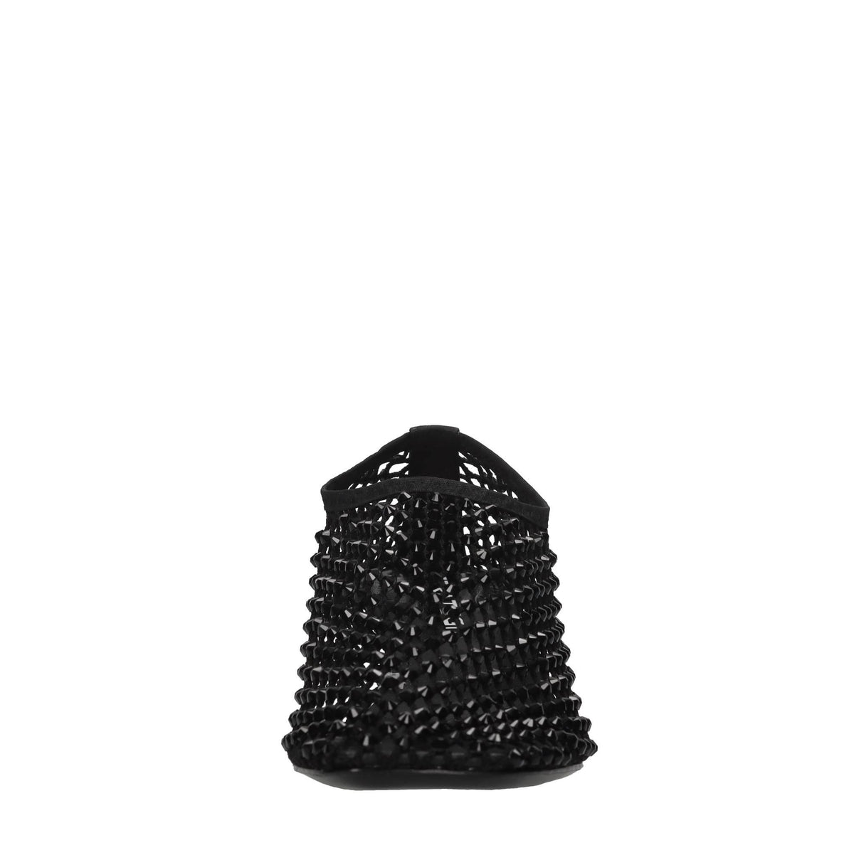 Décolleté Connie in pelle tessuto e strass 