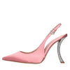 GEDEBE Décolleté slingback Paris in raso e strass
