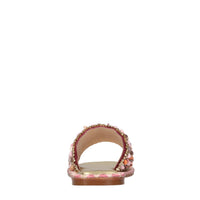 Mules in raso,strass e paillettes 