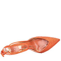 Décolleté slingback Julia in raso e strass 